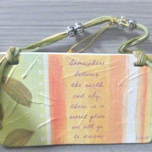 Ceramic INSPIRATIONAL Wall PLAQUE by Flavia Home Romance of Life Silvestri